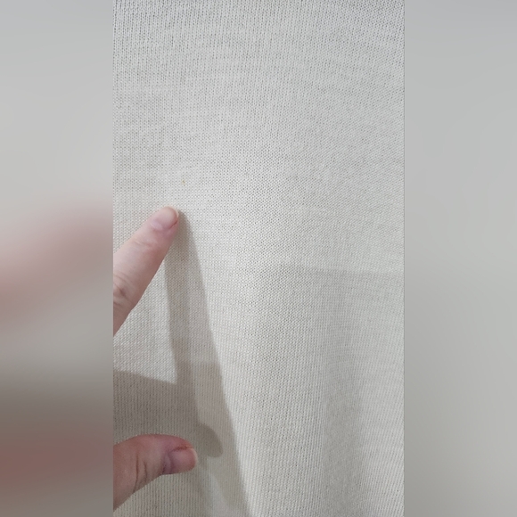 Talbots Mock Neck Sweater Size Small Ivory Pure Merino Wool Scandi Chic Neutral - Picture 5 of 8